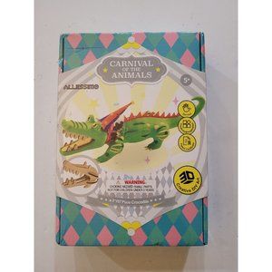 Carnival of Animals Allessimo FY07 Pixie Crocodile 3D Kit Wood Puzzle Clay DIY